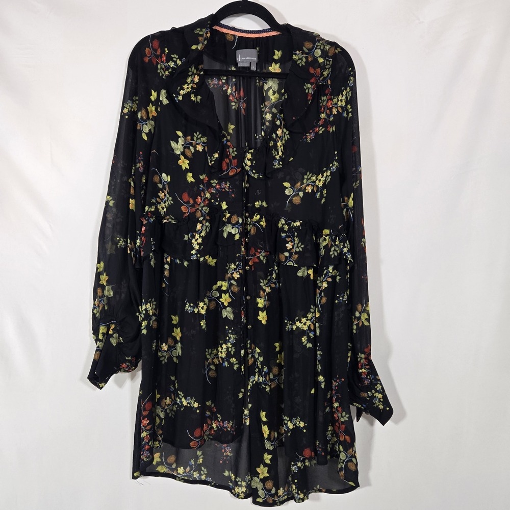 Anthropologie Long Floral Tunic | Women's Siuze Medium